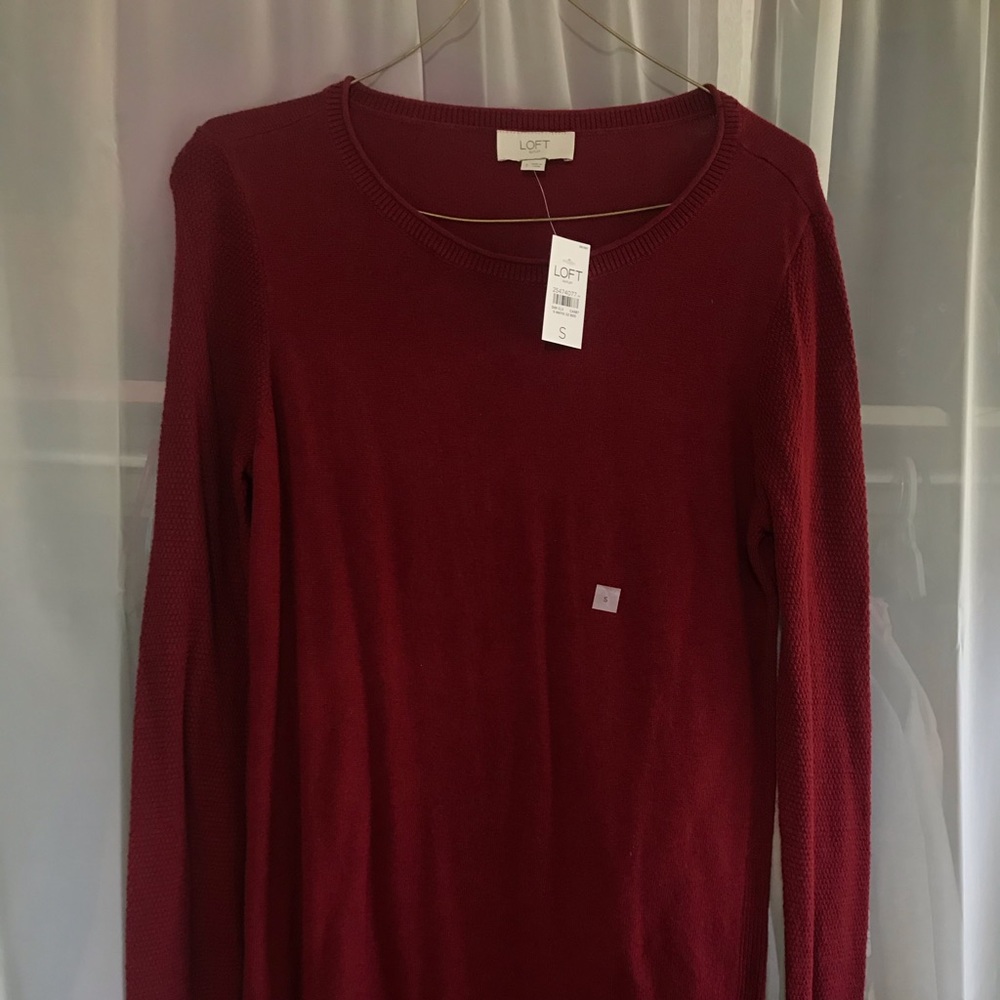 Burgundy sweater from LOFT outlet